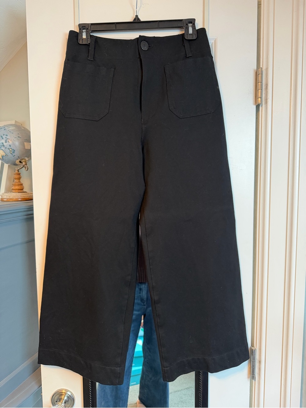 Anthropology Maeve Colette Black Wide-Leg Ponte pants
